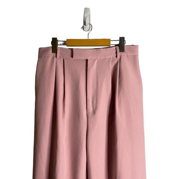Bardot Women's Tuck Front High Waisted Trouser in Light Pink - Picture 3 of 10